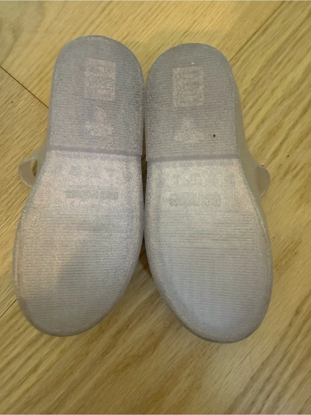 Mini Melissa Girls' Glittery Silver Mary Jane Flats with Bow